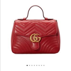 ❤️SOLD❤️Gucci Red Marmont Medium Top Handle Cross-body
